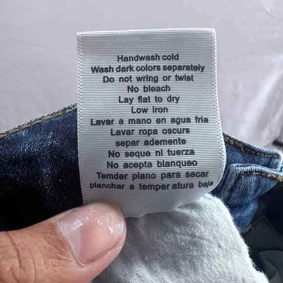 Judy Blue Riley High Waist Dark Side Seam Detail Straight Leg Jeans Women's 7/28 - Picture 13 of 13